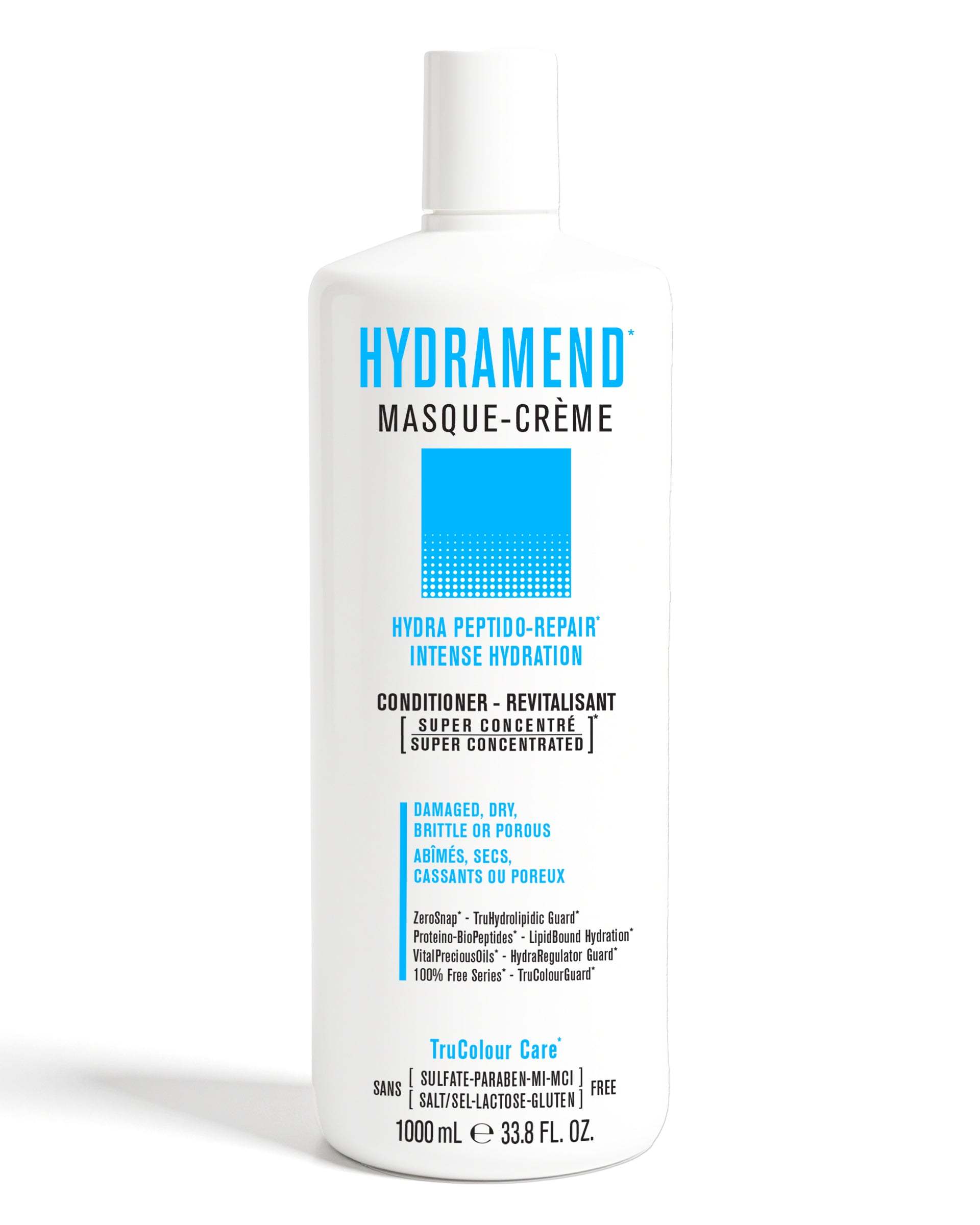 HYDRAMEND Vegan Hydrating Conditioner bottle for damaged, dry, brittle hair with intense hydration and repair