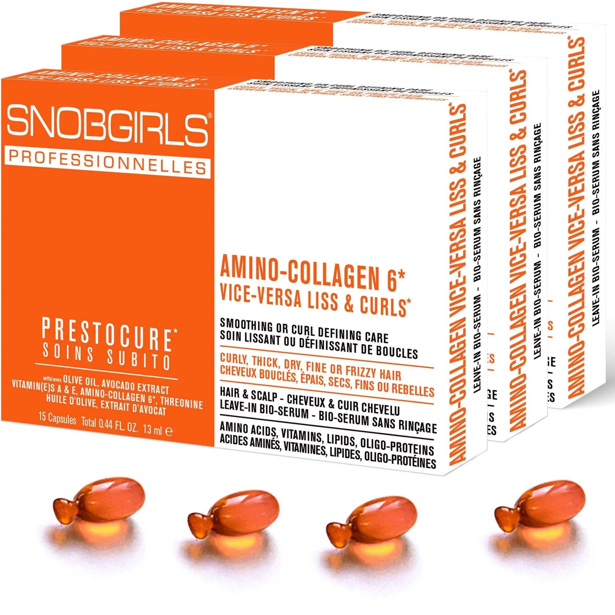 VICE - VERSA LISS & CURLS Vegan Hair Oil with Olive Oil, Avocado & Biotin 45 Capsules - SNOBGIRLS.com