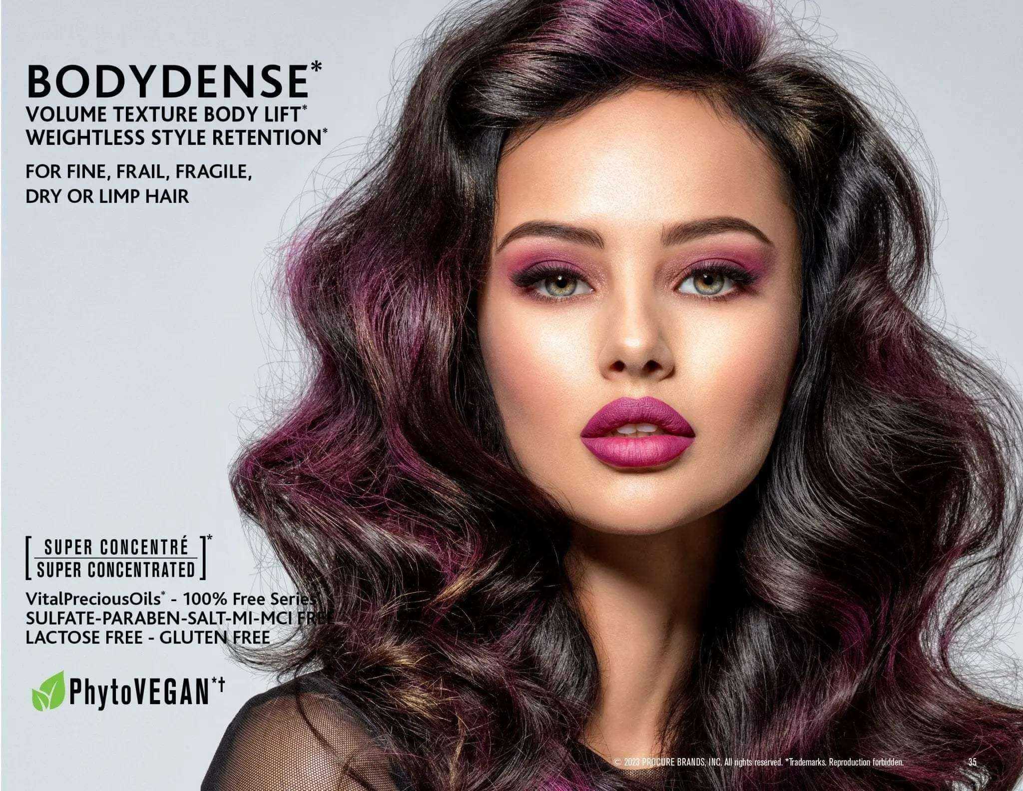 BODYDENSE Vegan Hair Shampoo for fine, fragile hair with volume, texture, and weightless style retention