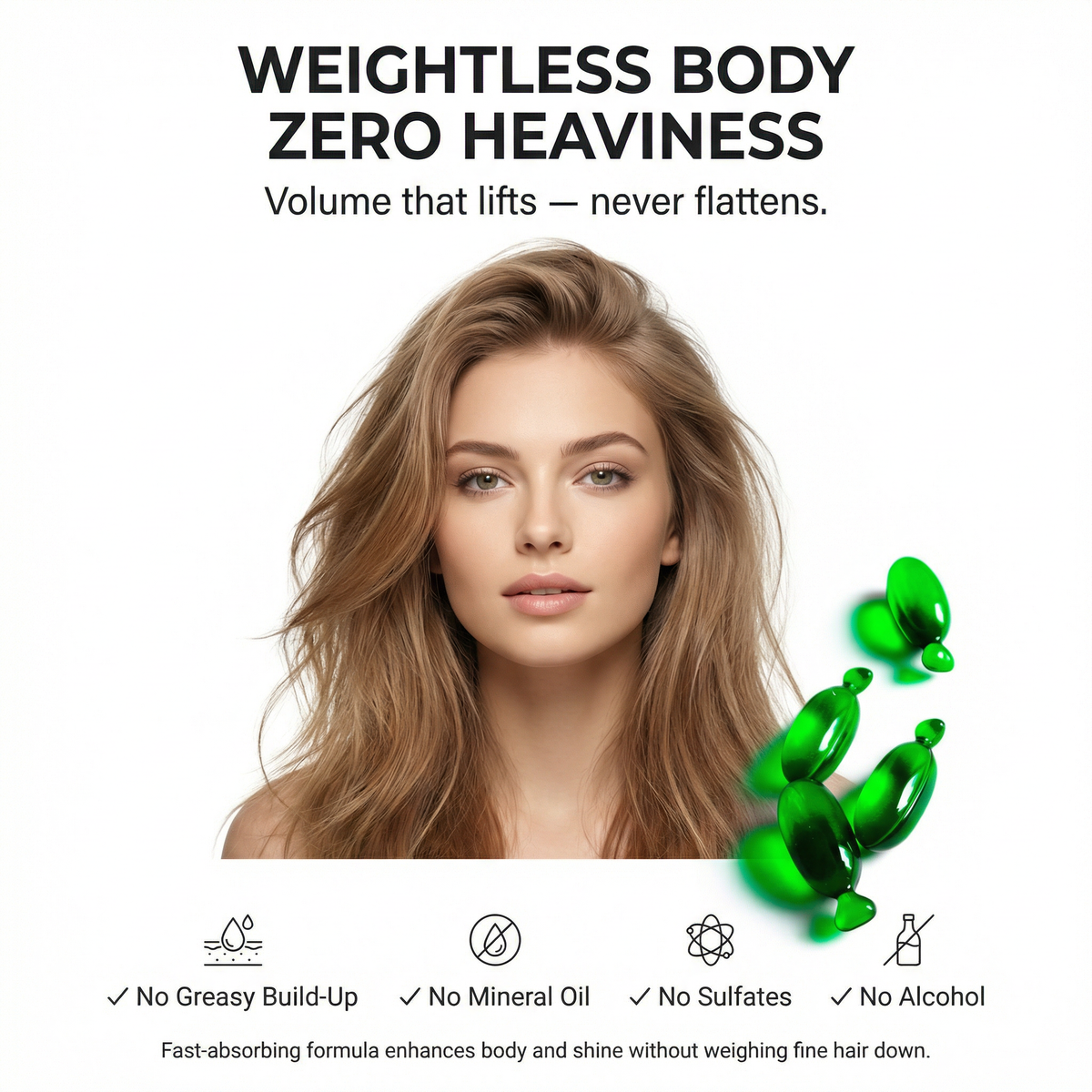 BODYDENSE Hair Serum - Volume + Body Lift - 45 Capsules