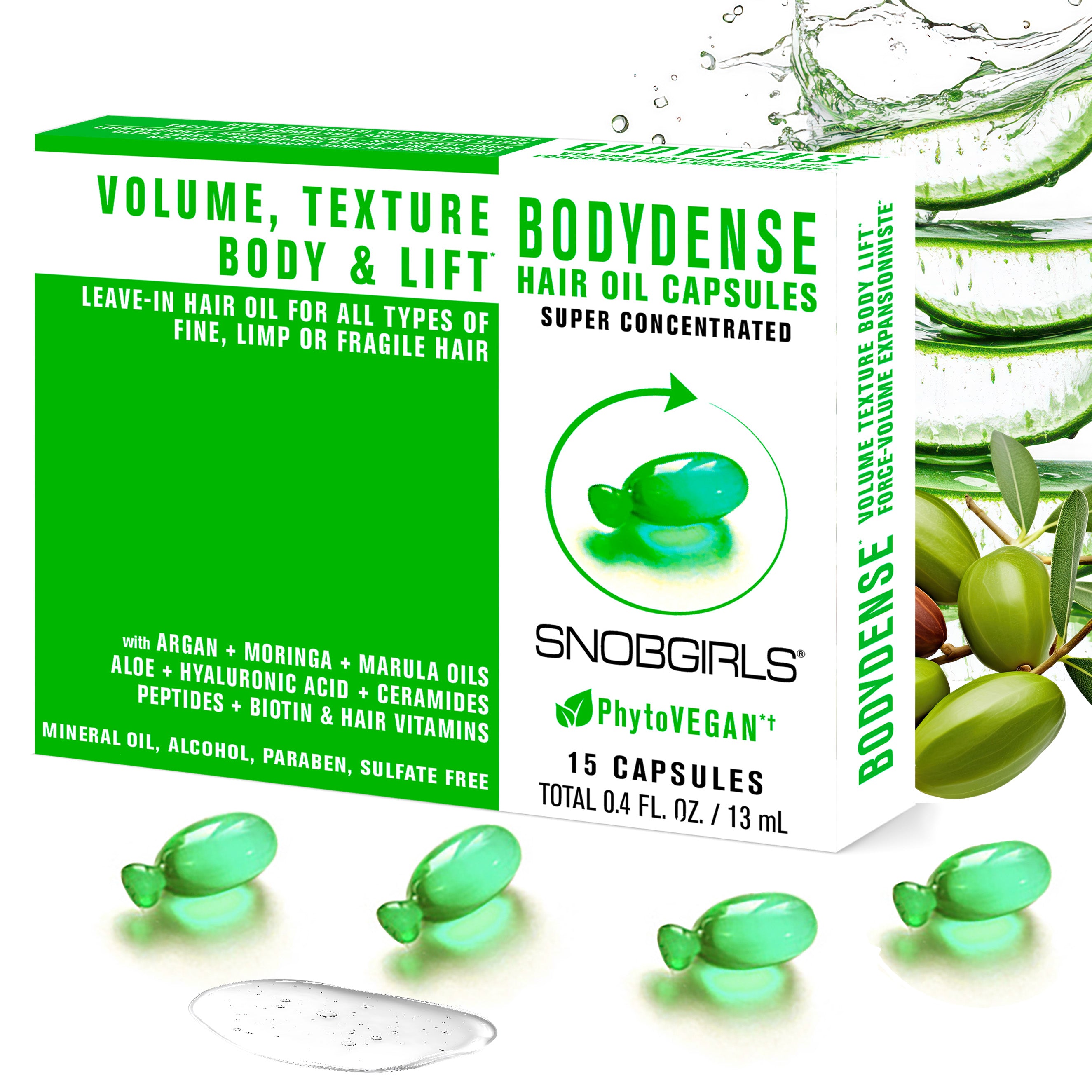 BODYDENSE Aceite Vegano para Volumen Textura Cuerpo Elevación