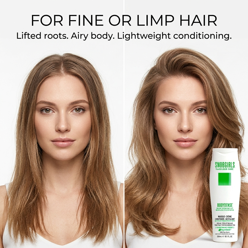 BODYDENSE Vegan Hair Conditioner for volume, body lift, and lightweight care for fine, thin, fragile hair