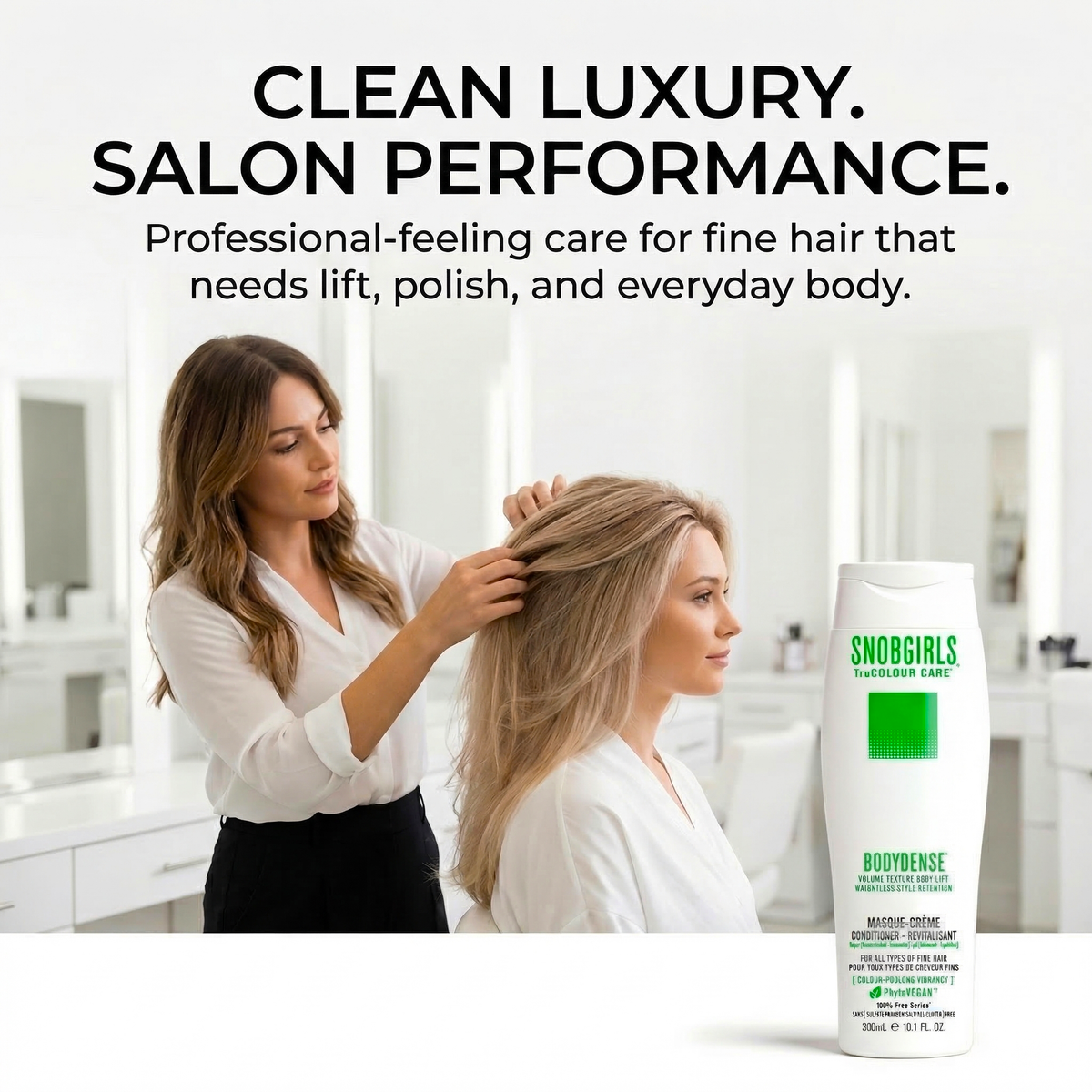 BODYDENSE Vegan Hair Conditioner for fine, thin hair with volume and weightless body lift