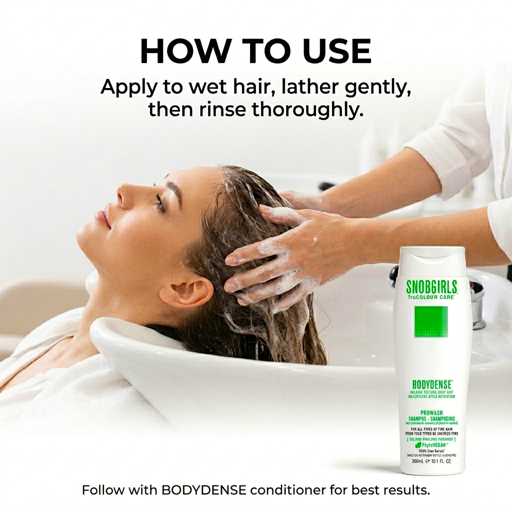 BODYDENSE Vegan Hair Shampoo for volume, body lift, and lightweight care of fine, fragile hair