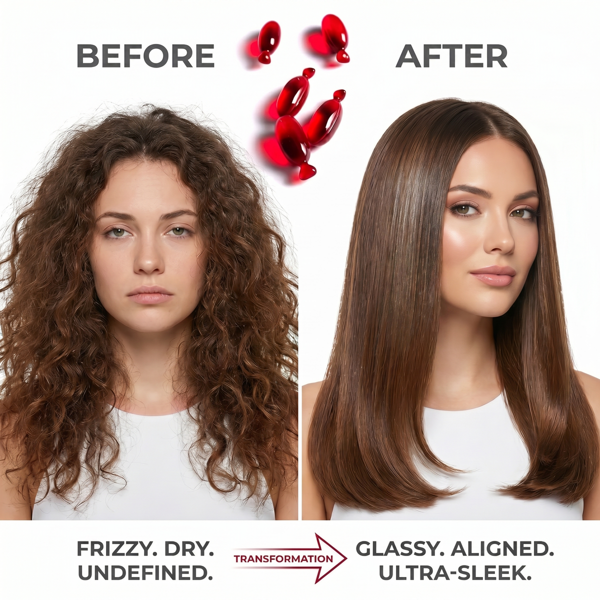 CURALIGN Hair Serum - Ultra-Smoothing + Frizz Control - 45 Capsules