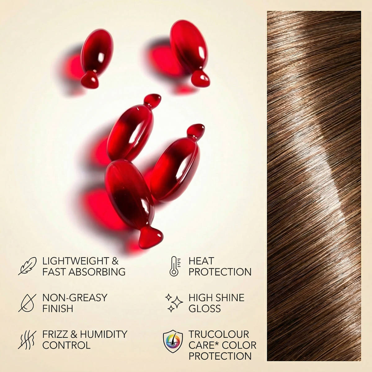 CURALIGN Vegan Hair Oil capsules for ultra-smoothing and frizz control with botanical ingredients