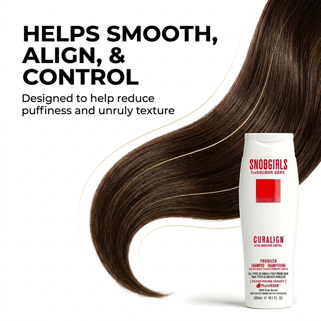 CURALIGN Super Concentrated PROWASH Vegan Shampoo bottle for frizz control and smooth hair