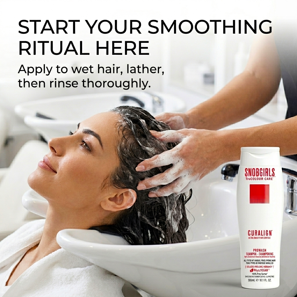 CURALIGN Prowash Vegan Hair Shampoo for frizz control and smooth, hydrated hair