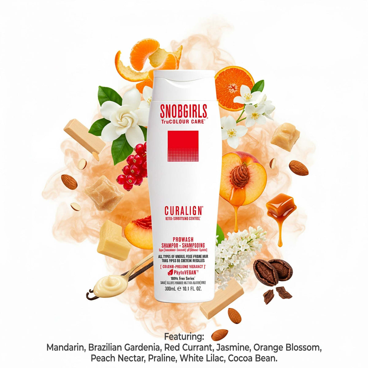 CURALIGN Super Concentrated PROWASH Vegan Shampoo for frizz control and smooth, silky, hydrated hair