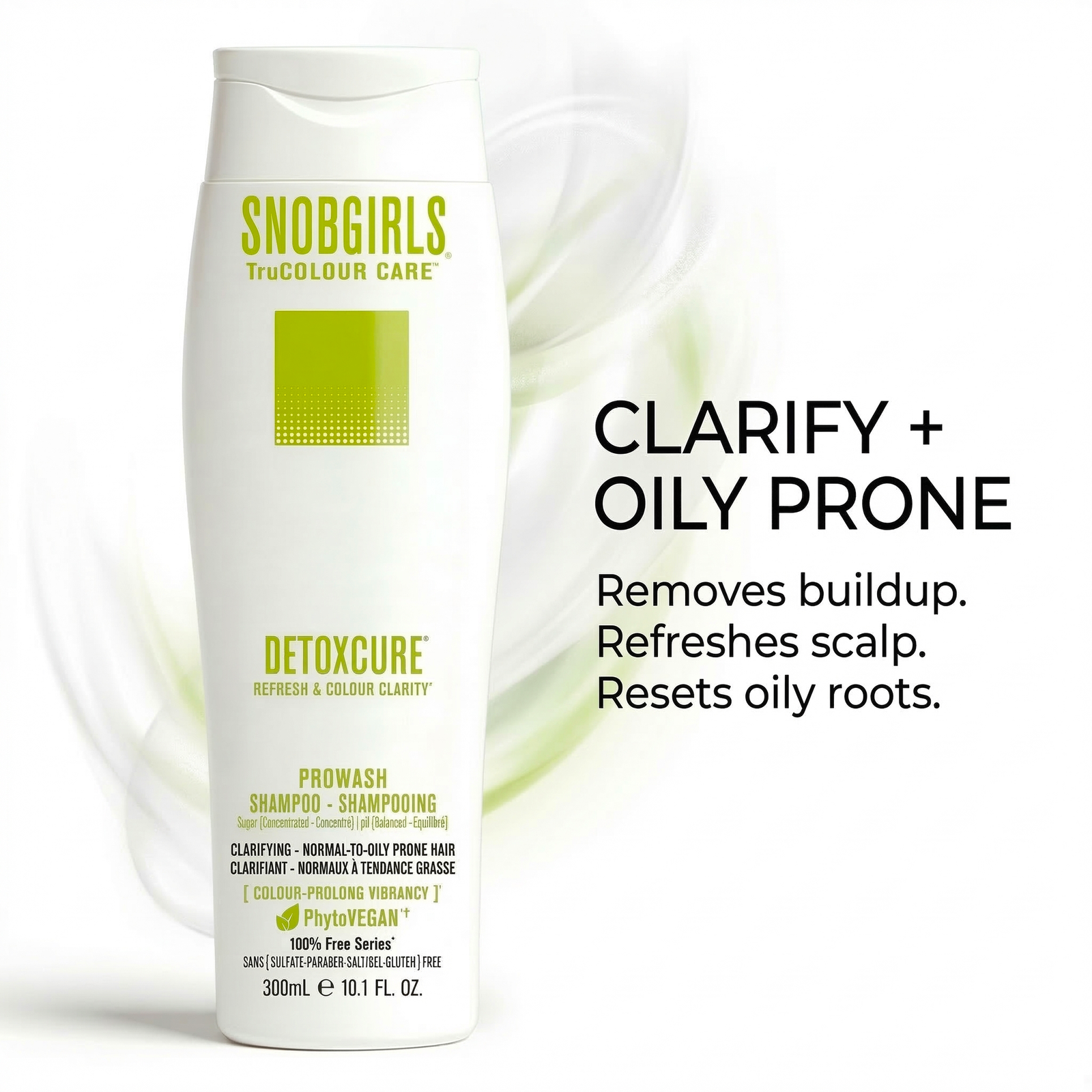 DETOXCURE Super Concentrated PROWASH Vegan Hair Shampoo for oily, product-heavy scalp, clarifying and color-safe formula