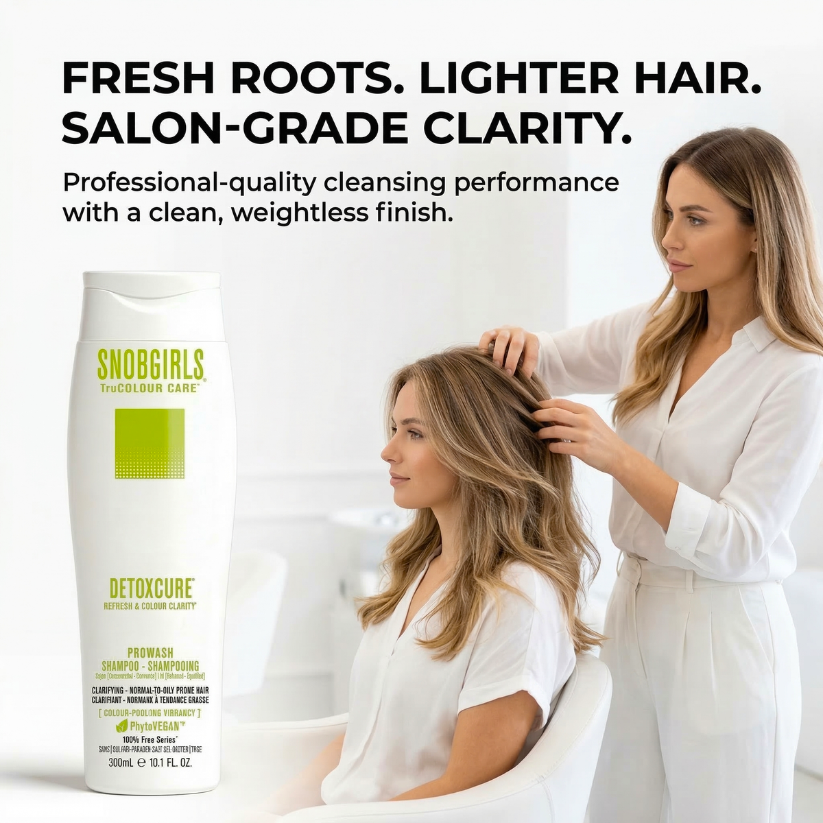 DETOXCURE Super Concentrated PROWASH Vegan Hair Shampoo bottle for oily, product-heavy scalp cleansing and color protection