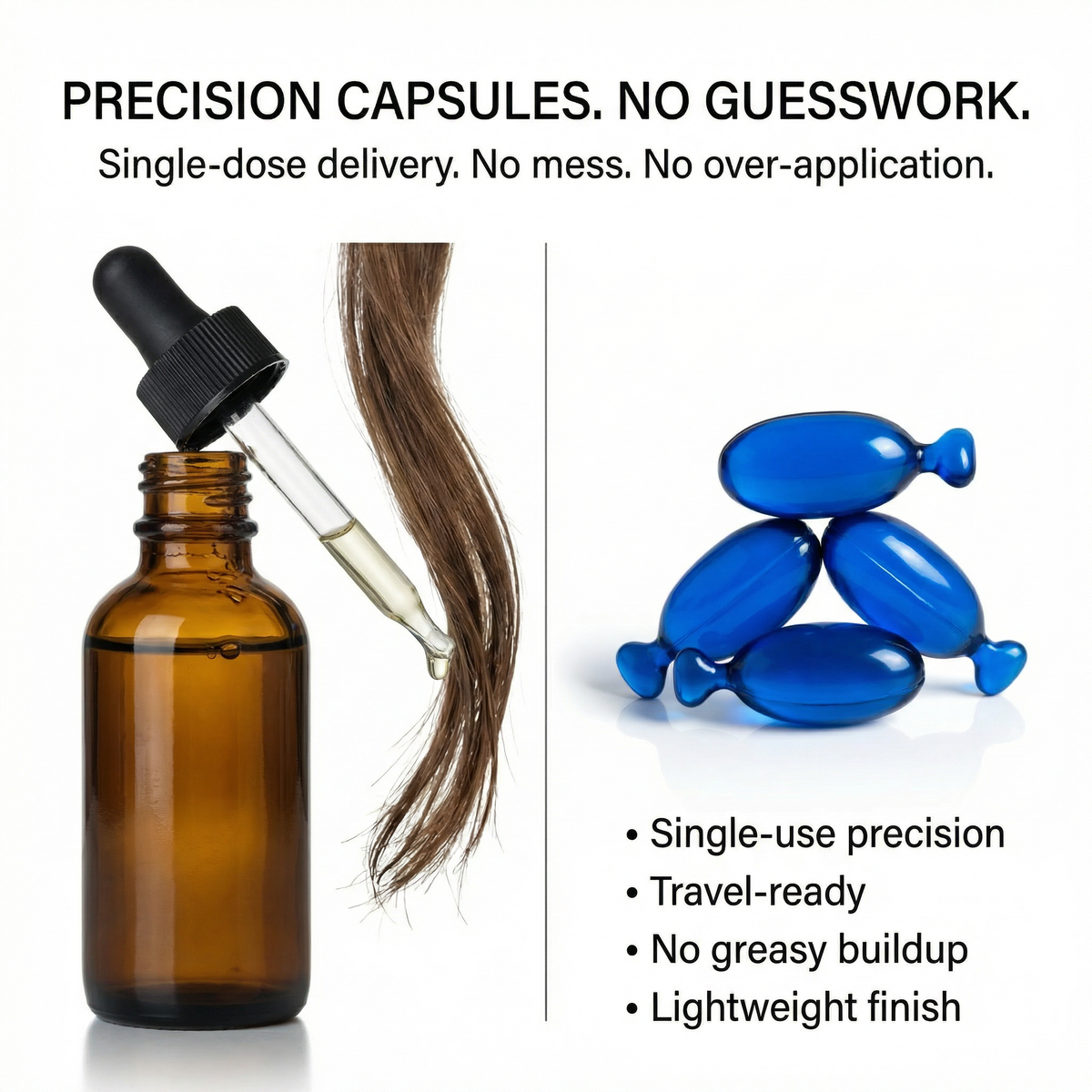 HYDRAMEND vegan hair oil capsules for deep hydration and repair in dry, heat-styled, and color-treated hair