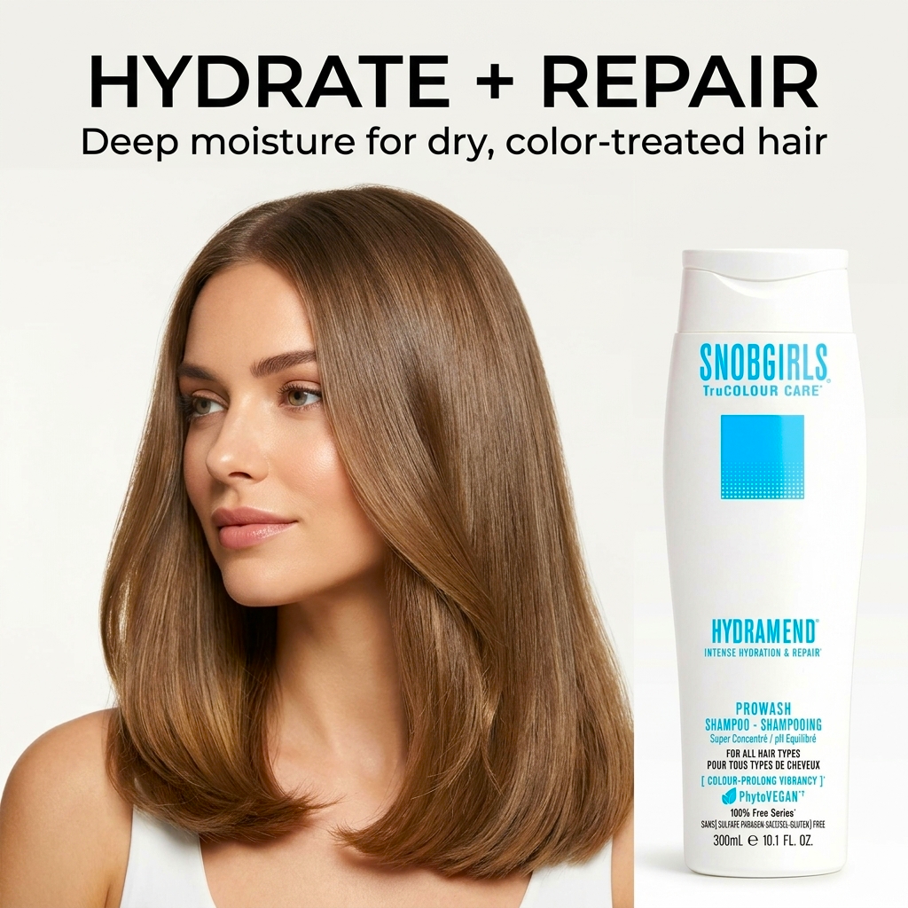 HYDRAMEND Vegan Hair Shampoo bottle for intense hydration and repair of dry, damaged hair