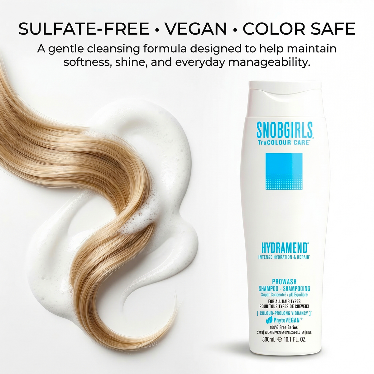 HYDRAMEND Vegan Hair Shampoo bottle for intense hydration and repair of dry, damaged hair