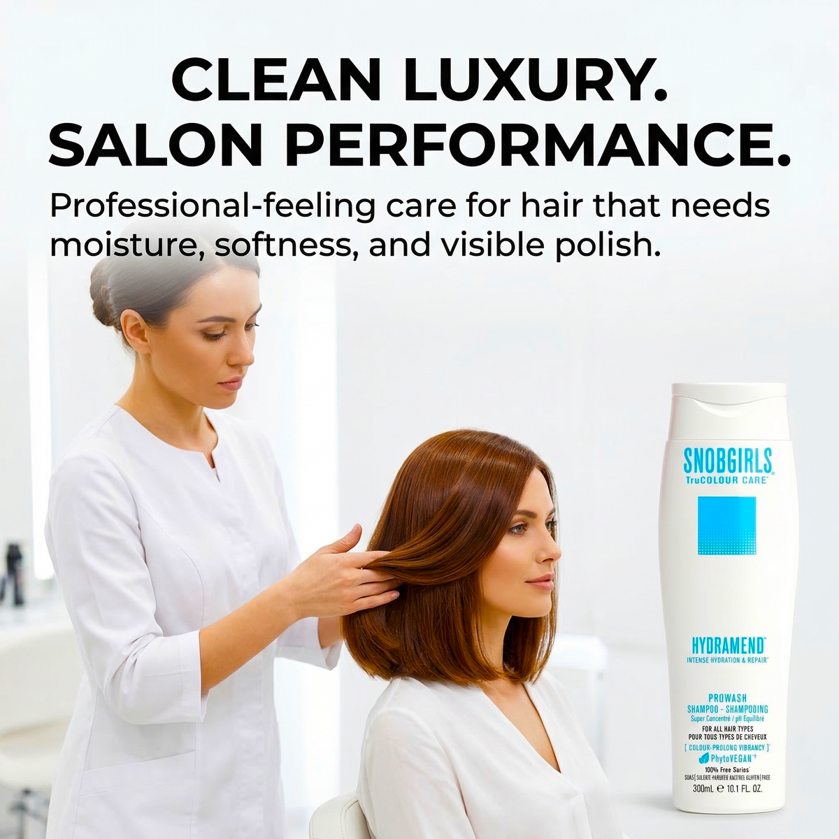 HYDRAMEND Vegan Hydrating Shampoo bottle with natural ingredients for dry and damaged hair repair