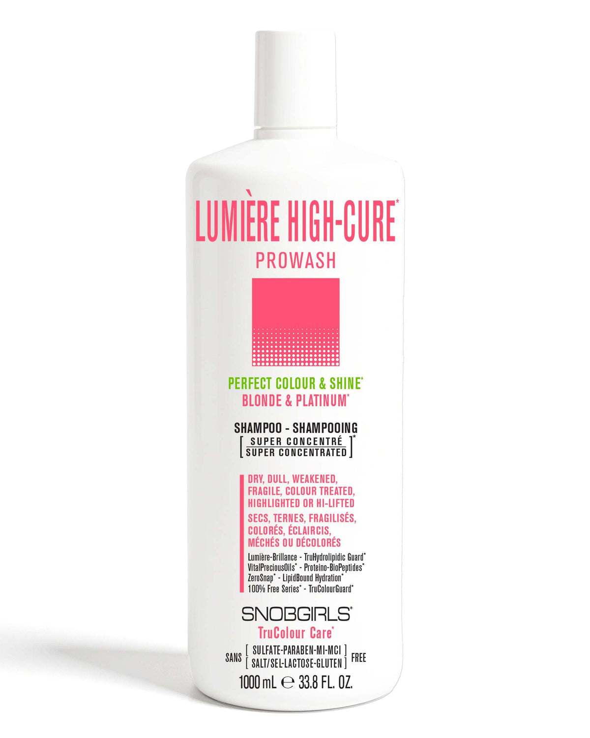 LUMIERE HIGHCURE Shampoo conditioner duo for blonde and platinum hair, nourishes and protects color-treated, dry, and fragile hair, 2 liters