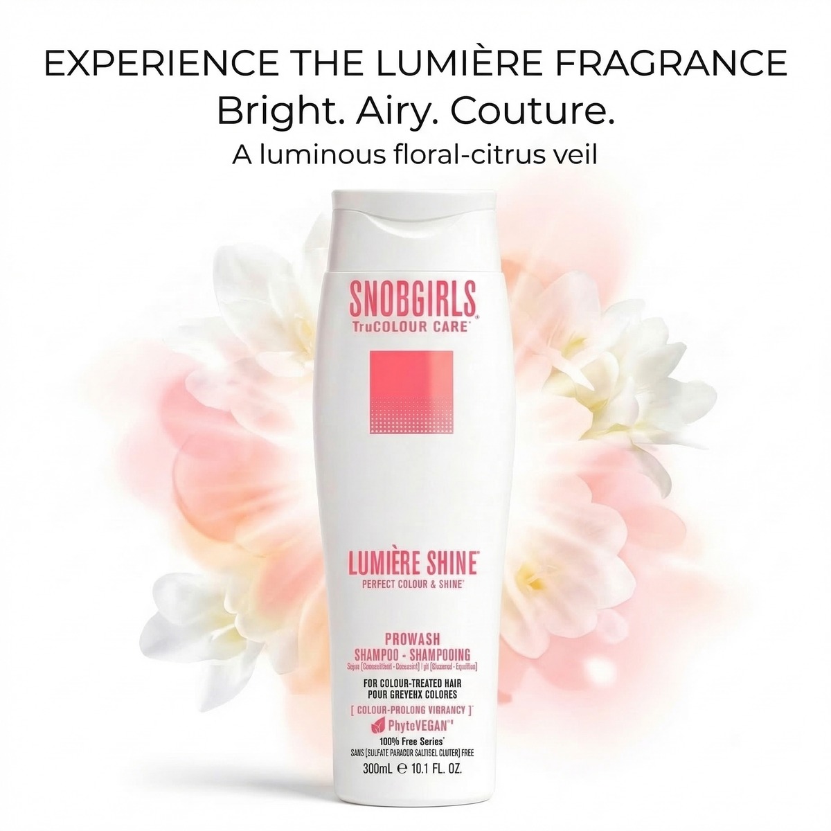 LUMIERE HIGHCURE vegan shampoo bottle for bright blonde and platinum hair care