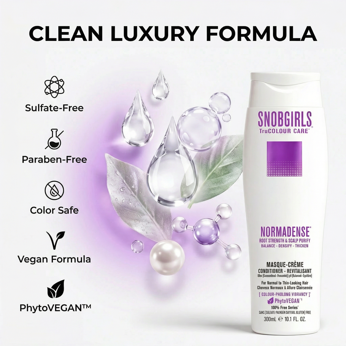 NORMADENSE 1 Vegan Hair Conditioner for thicker, fuller, soft, and detangled thin-looking hair