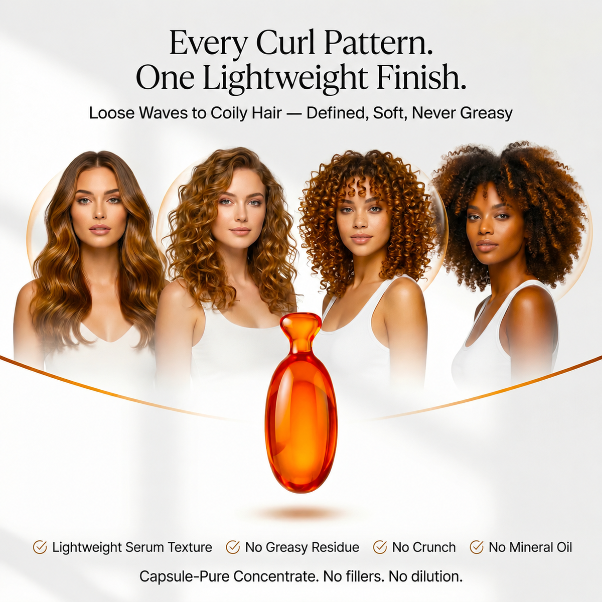 VICE-VERSA LISS & CURLS Hair Serum - Curl Care + Smooth Finish - 45 Capsules