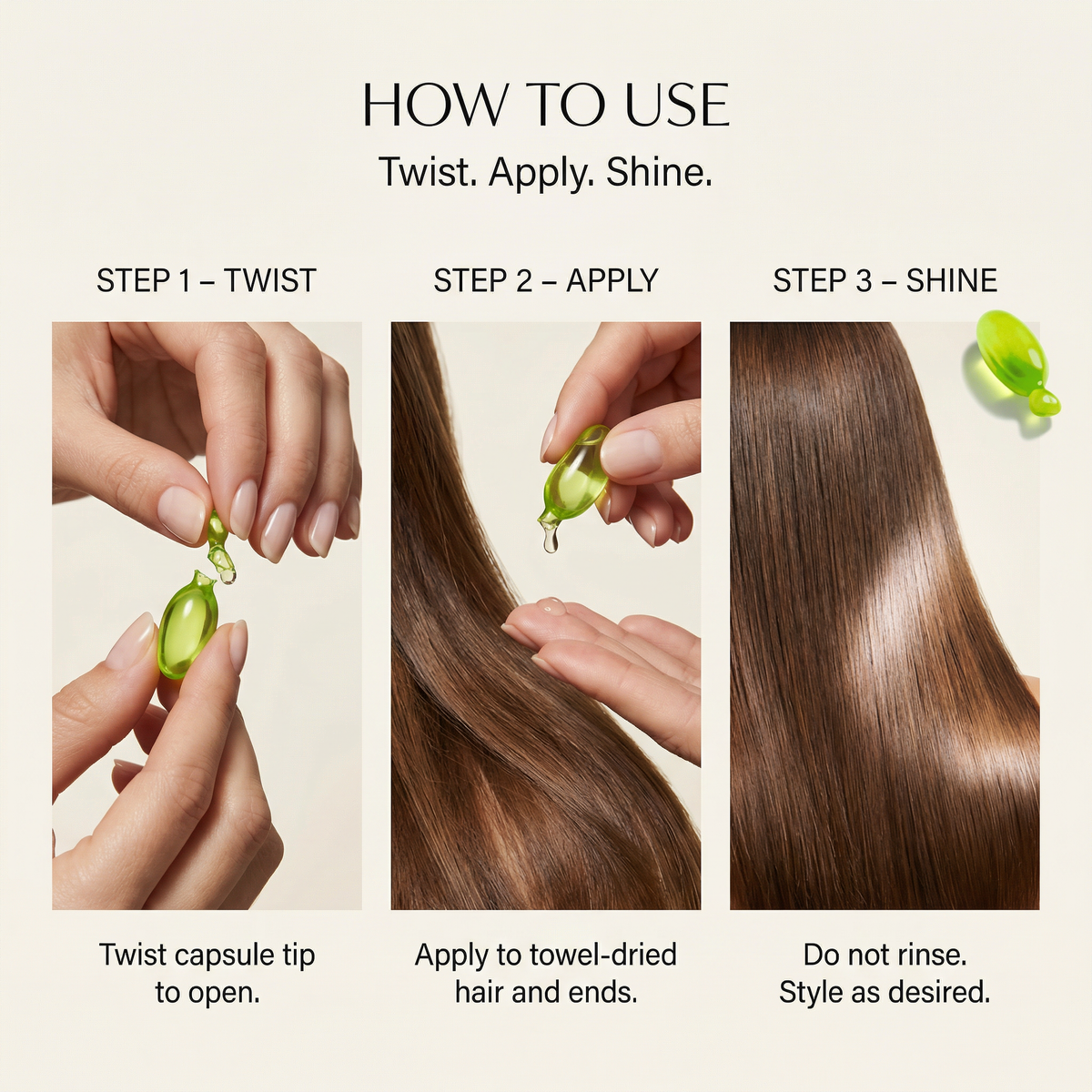 LUMIÈRE HIGHCURE Hair Oil capsules for color-treated hair shine and nourishment