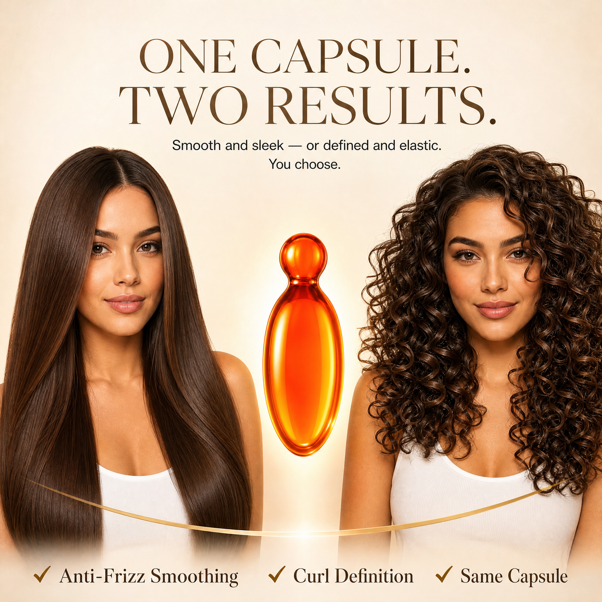 VICE-VERSA LISS & CURLS Hair Serum - Curl Care + Smooth Finish - 45 Capsules