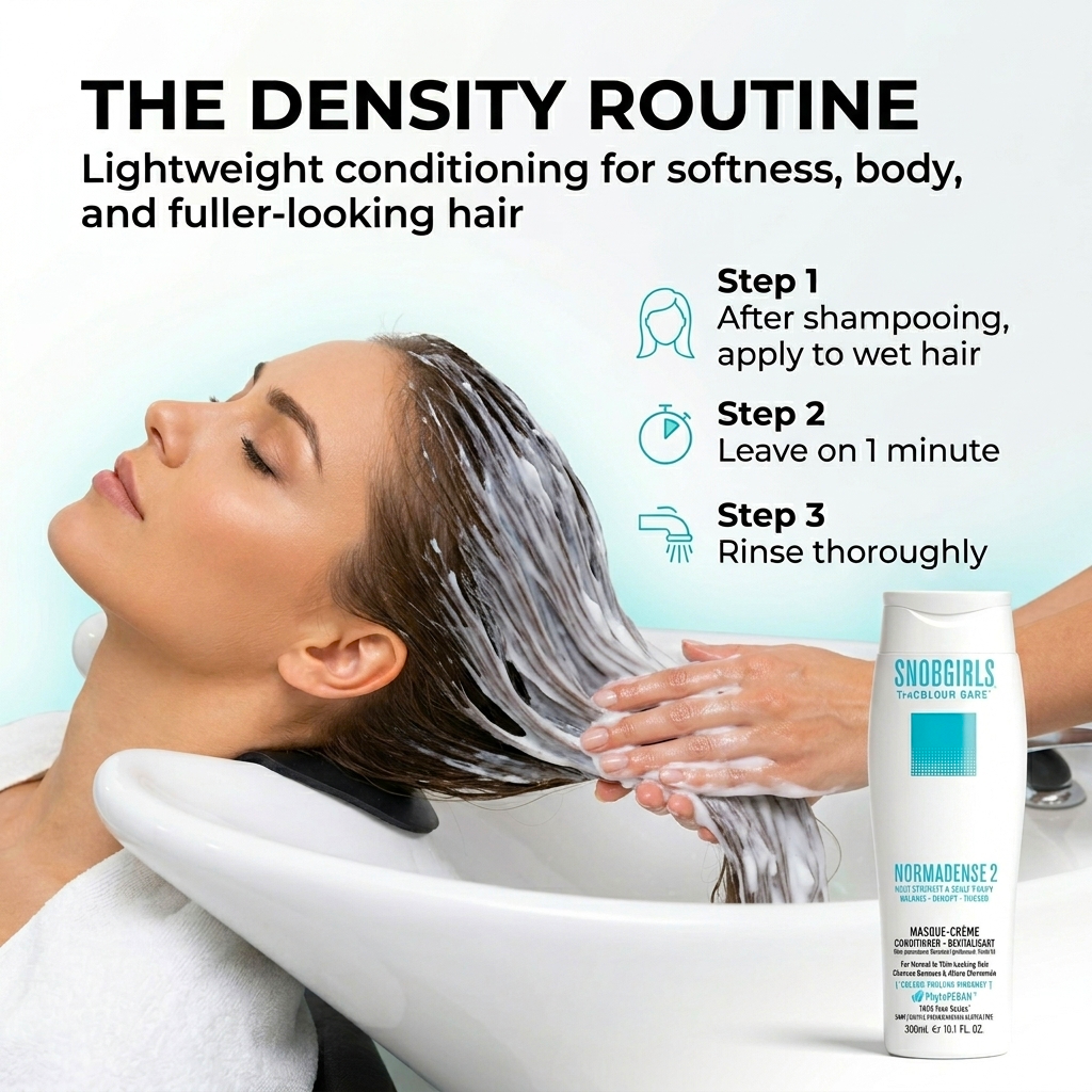 NORMADENSE 2 vegan conditioner bottle with pump for denser, fuller hair