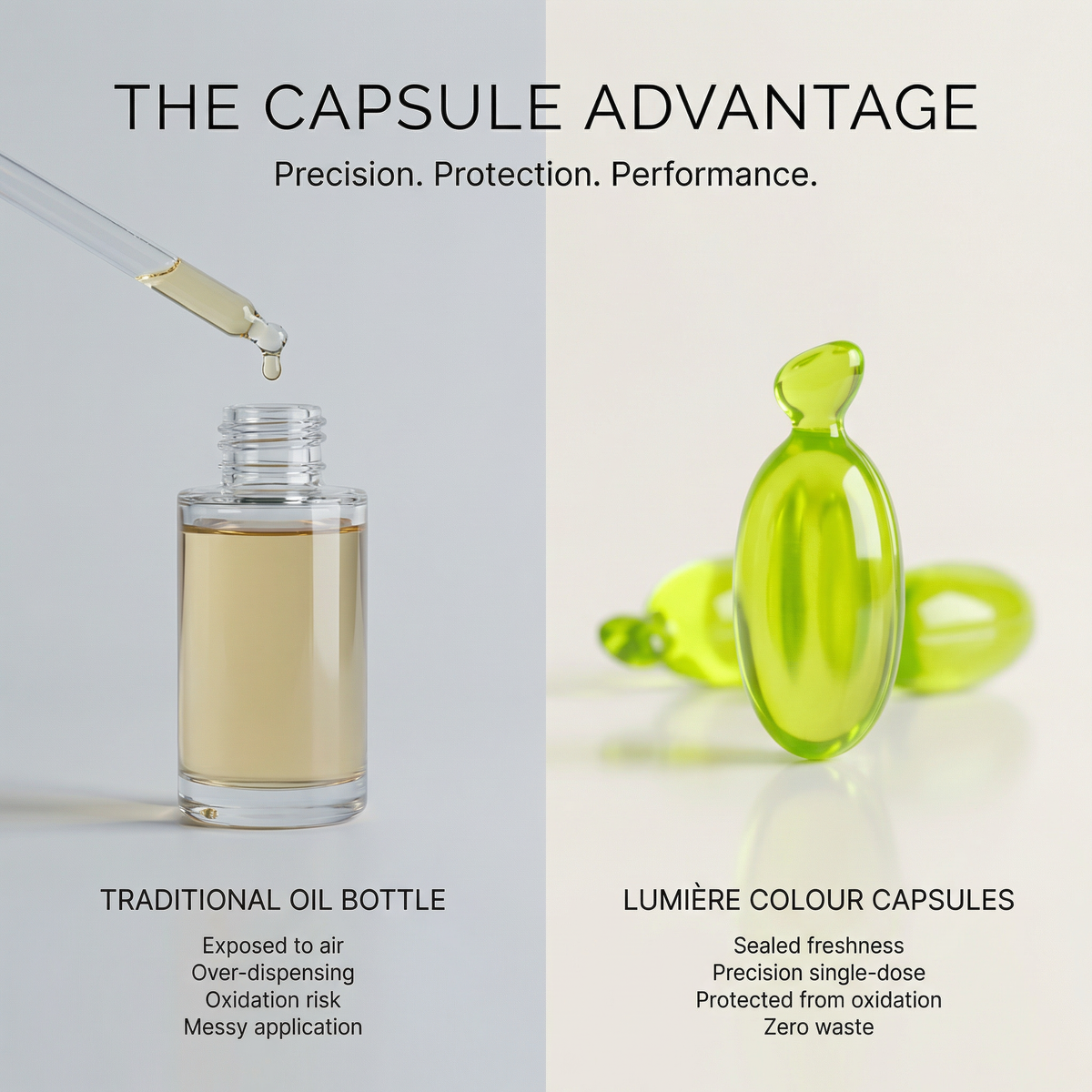 LUMIÈRE HIGHCURE Hair Oil capsules for vibrant color and glossy shine in color-treated hair