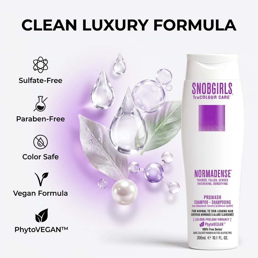 NORMADENSE 1 vegan hair shampoo for thicker, fuller dry and thin-looking hair