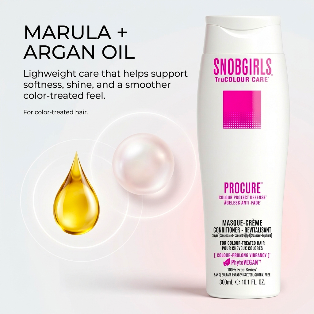 PROCURE Vegan Conditioner bottle with pump for color-treated hair nourishment and shine