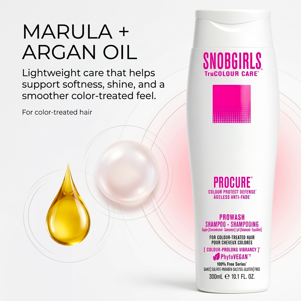 PROCURE Vegan Shampoo 1000 mL bottle for color protection and vibrancy in color-treated hair