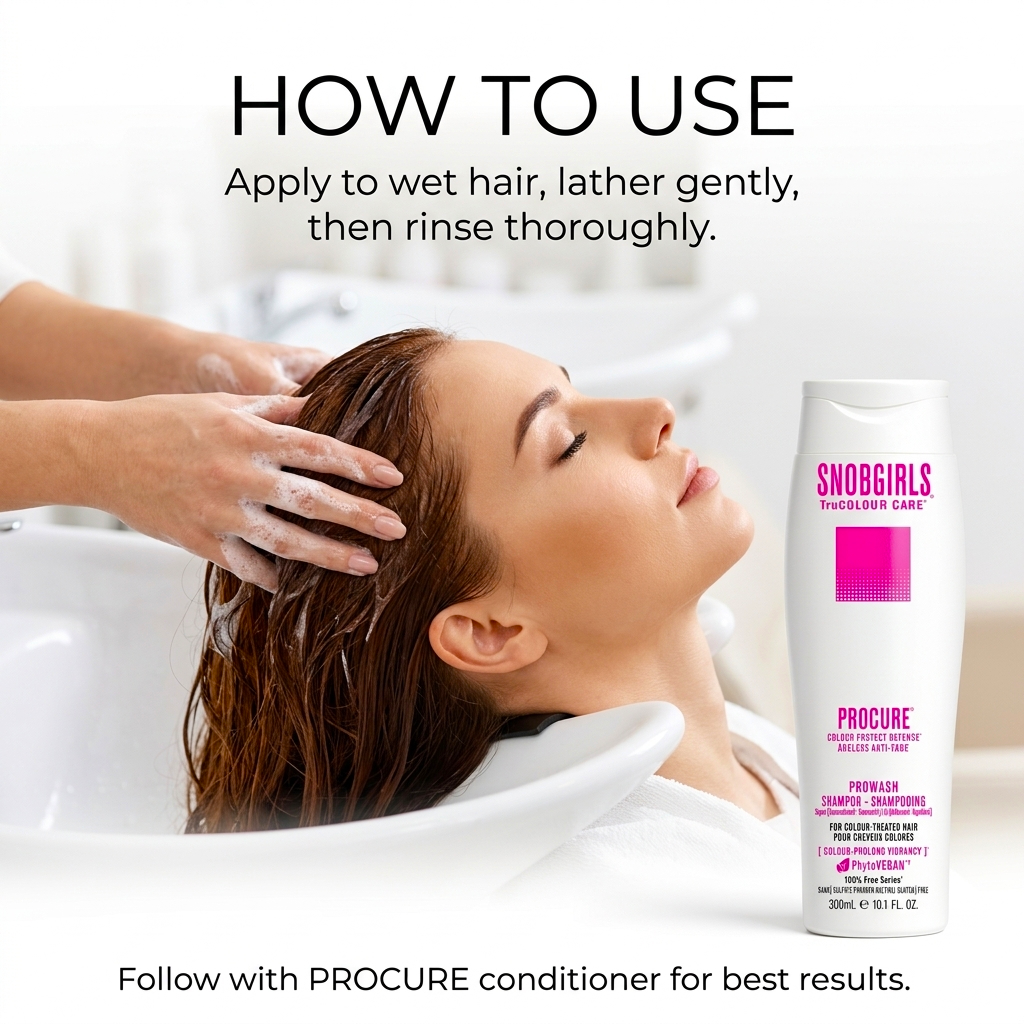 PROCURE Vegan Shampoo 1000 mL bottle for color protection and vibrancy in color-treated hair