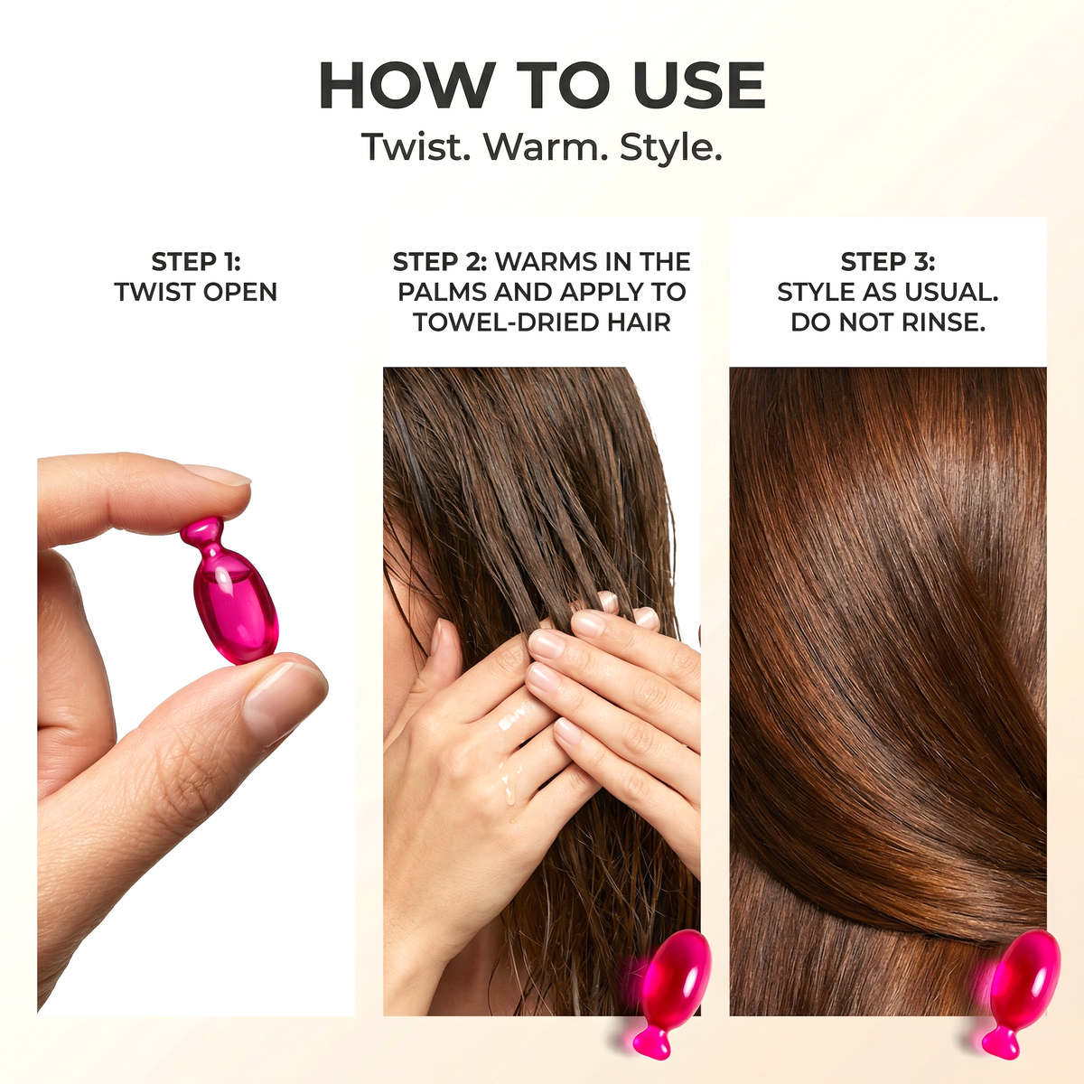 PROCURE Vegan Trio System with Vegan Shampoo, Conditioner, and Hair Oil Capsules for color protection and shine