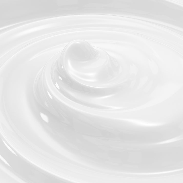 Close-up of smooth white cream texture for Trio VICE-VERSA CURLS vegan hair care products