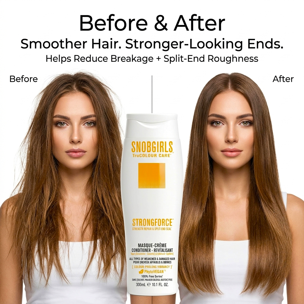 STRONGFORCE Masque-Creme Vegan Conditioner for damaged, color-treated hair with split-end repair and strengthening benefits