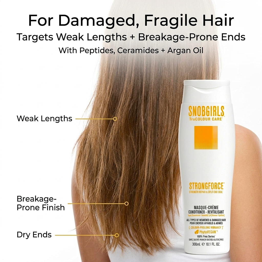 STRONGFORCE Shampoo Conditioner Duo for strengthening and repairing weak, split-end hair