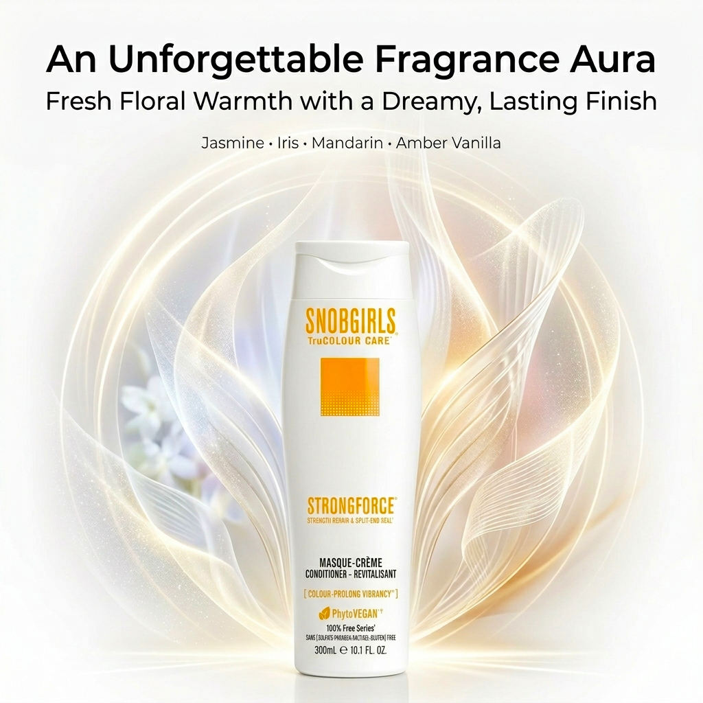 STRONGFORCE Masque-Creme Vegan Conditioner bottle for damaged, dry, and color-treated hair repair