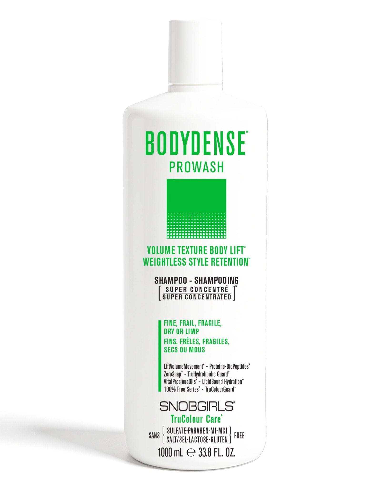 BODYDENSE Vegan Hair Shampoo super concentrated for volume, texture, body lift, and weightless style retention.