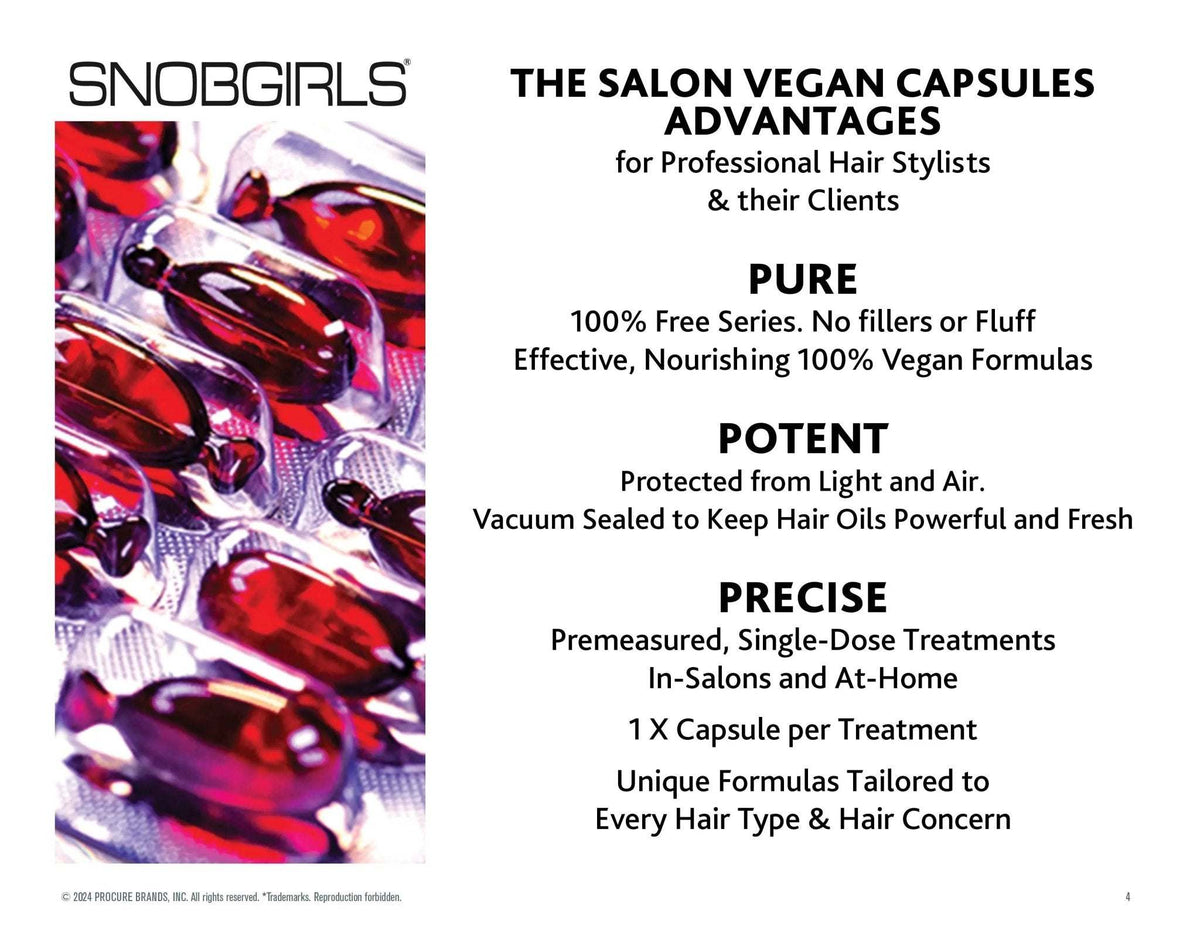 CURALIGN Vegan Hair Oil 45 capsules for smoothing, detangling, frizz control, and shine on all hair types