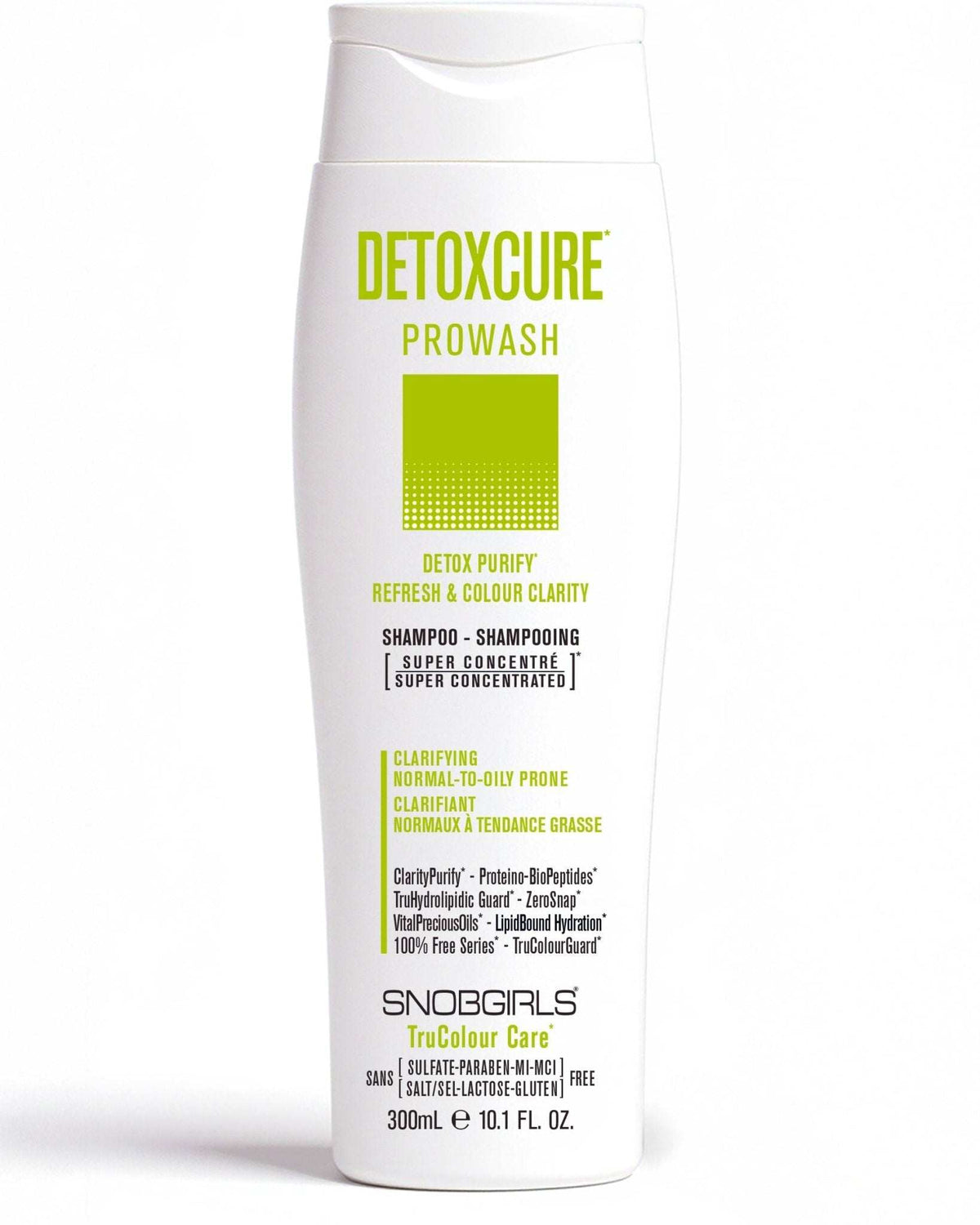 DETOXCURE Super Concentrated PROWASH Vegan Hair Shampoo for clarifying and detoxifying normal-to-oily, color-treated hair