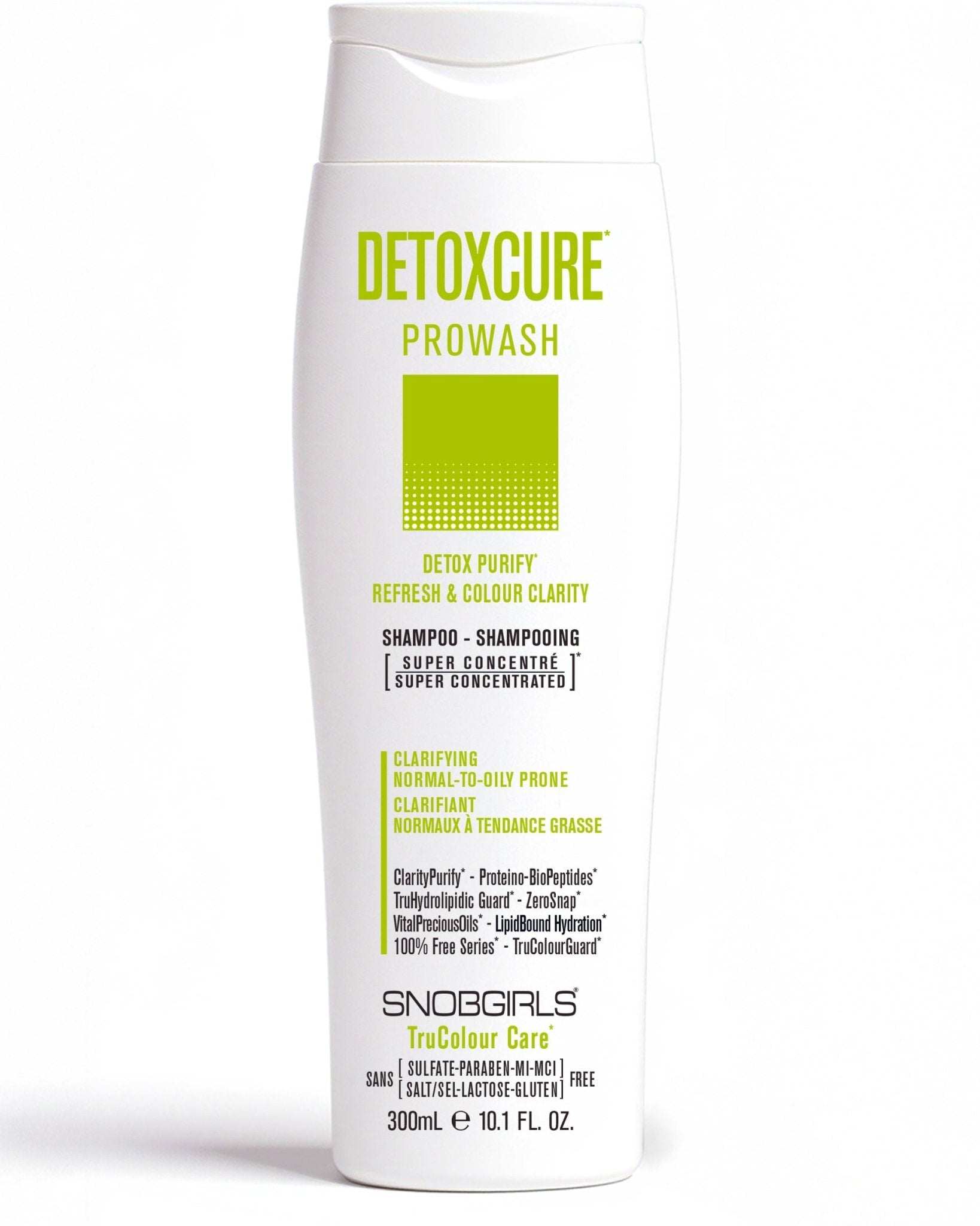 DETOXCURE Super Concentrated PROWASH Vegan Hair Shampoo for clarifying and detoxifying normal-to-oily, color-treated hair