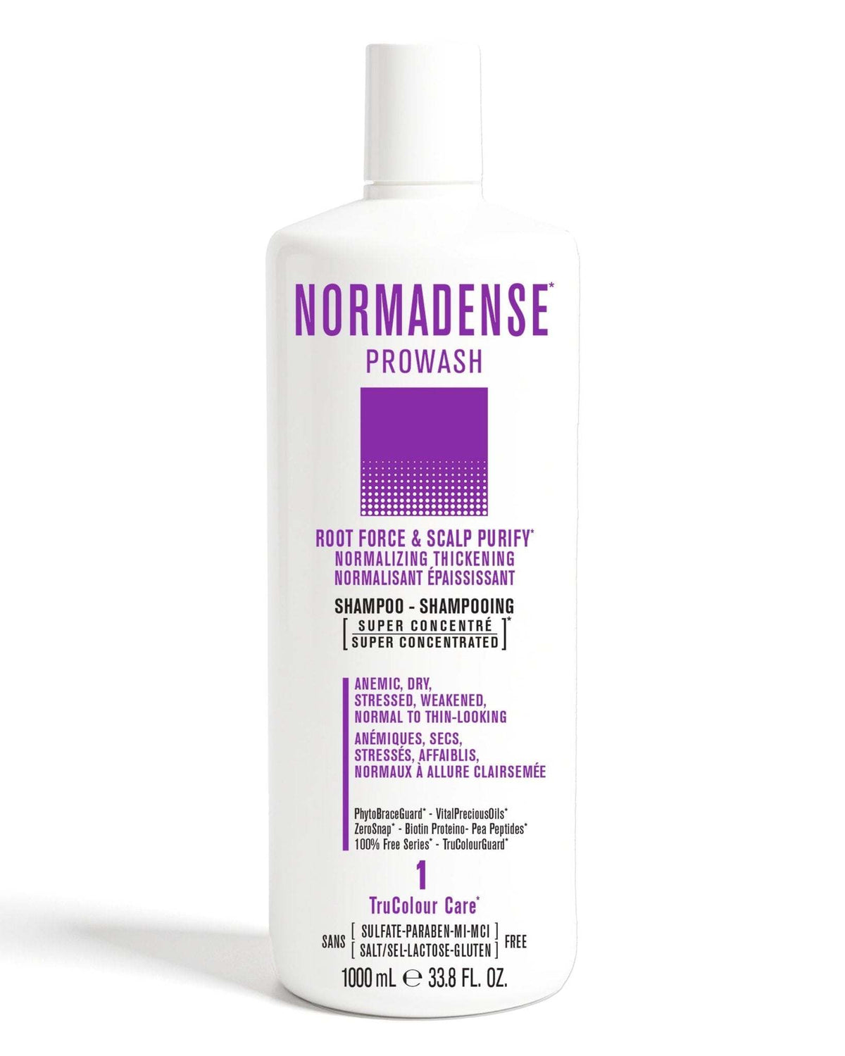 DUO NORMADENSE 1 Prowash and Masque-Creme 1000 mL for thickening and scalp purification