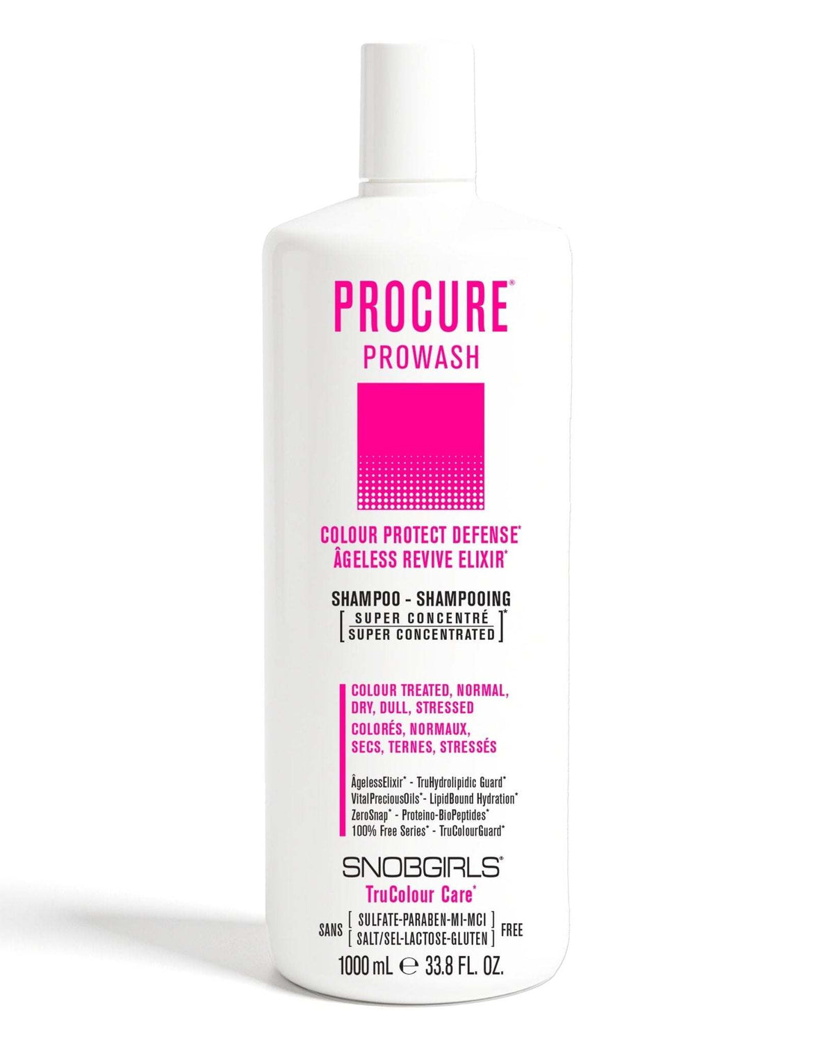 DUO PROCURE Prowash and Masque-Creme 1000mL color-protect shampoo and conditioner for treated hair