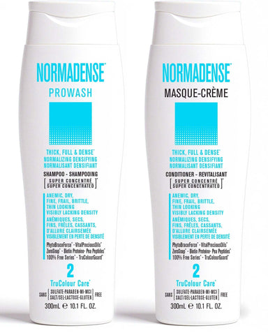 NORMADENSE 2 Shampoo Conditioner DuoTHICK, FULL &amp; DENSENORMALIZING DENSIFYING
For Dry, Fine, Frail, Brittle, Thin Looking Hair, Visibly Lacking Density1 x NORMADENSE 2 Shampoo 300 mL 1 x NORMADENSESNOBGIRLS.com