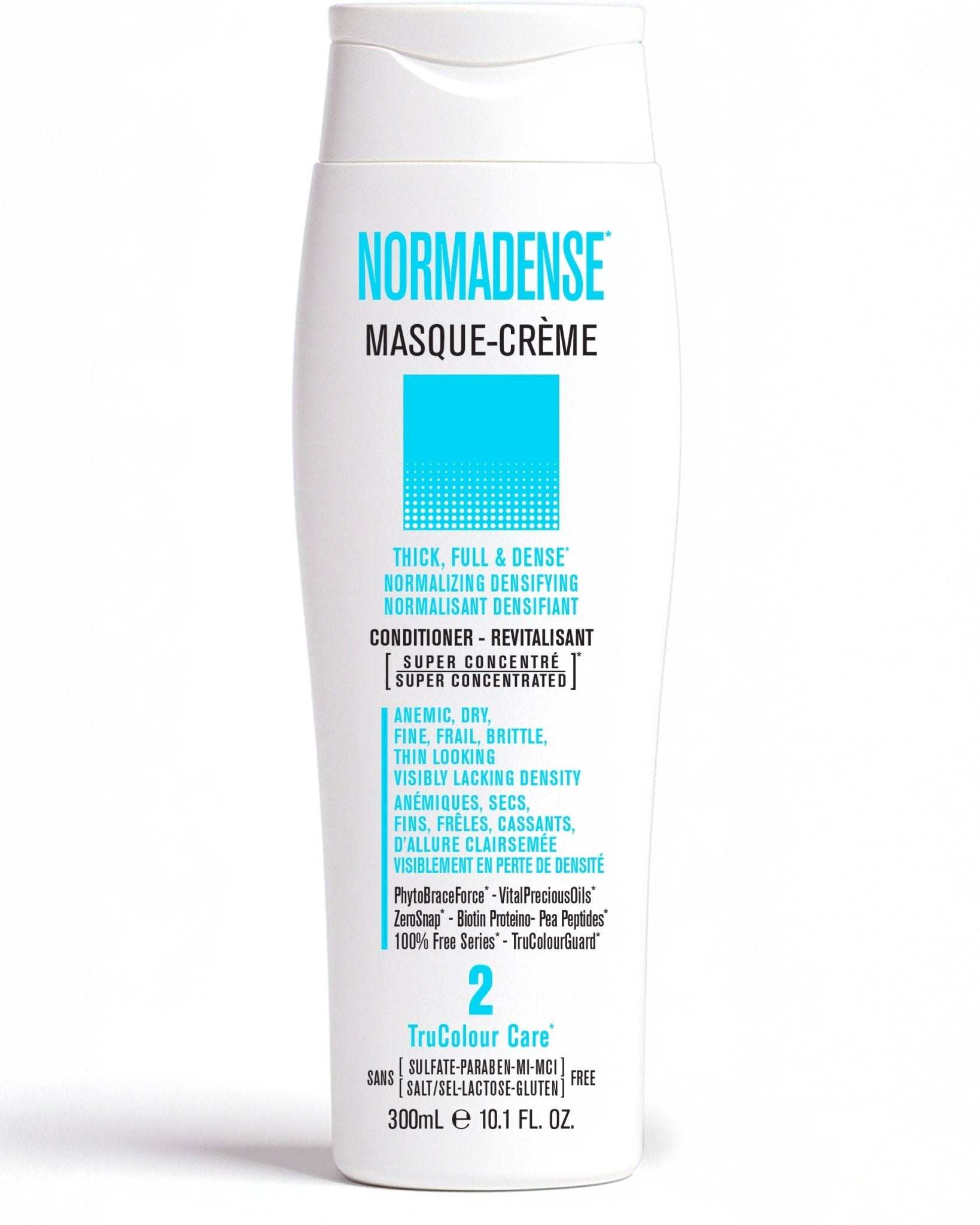NORMADENSE 2 Vegan Hair Conditioner thickens and revitalizes dry, fine, brittle hair for fuller, dense volume