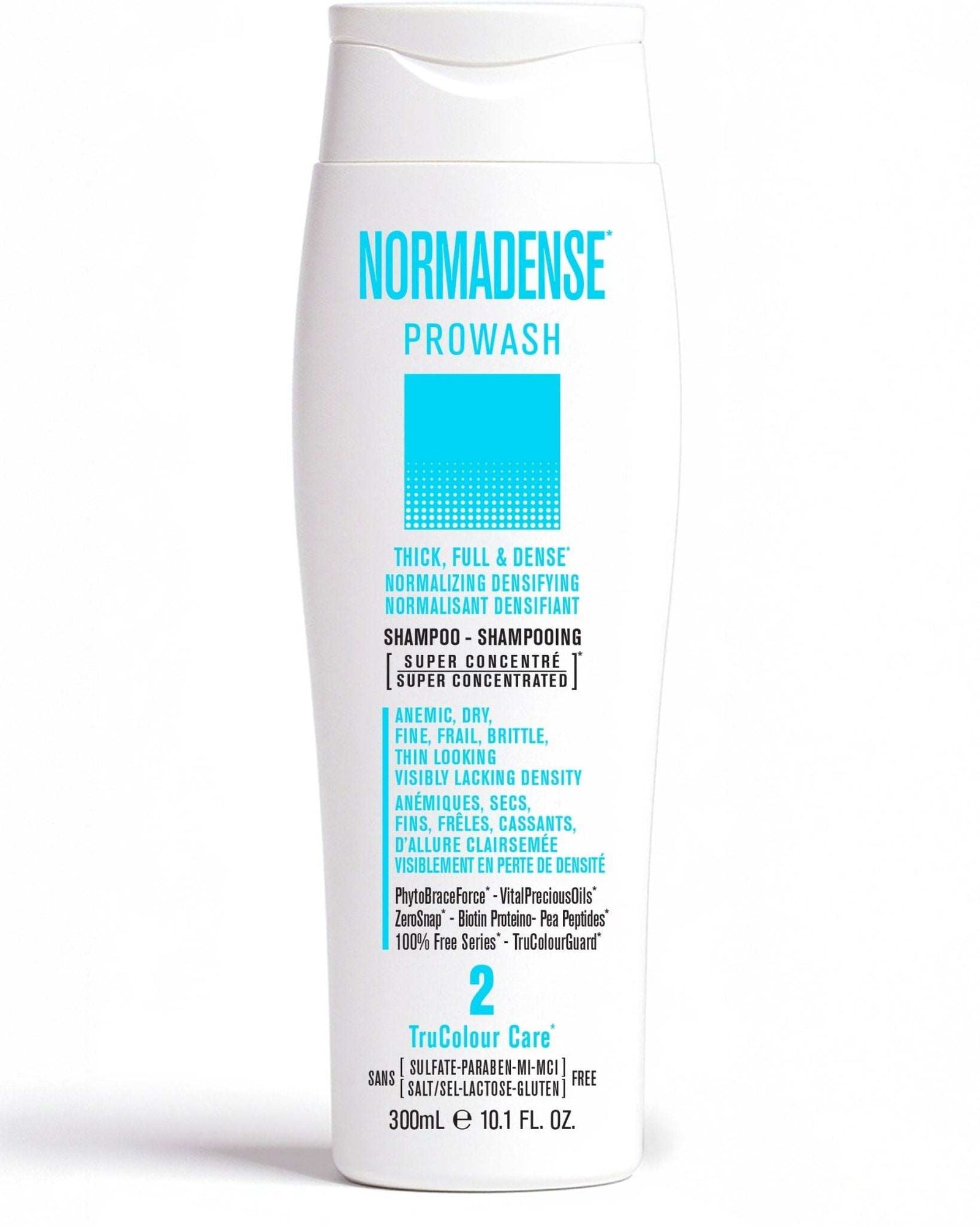 NORMADENSE 2 Vegan Shampoo for thick, full, dense hair, super concentrated for dry, fine, brittle hair, sulfate-free formula.