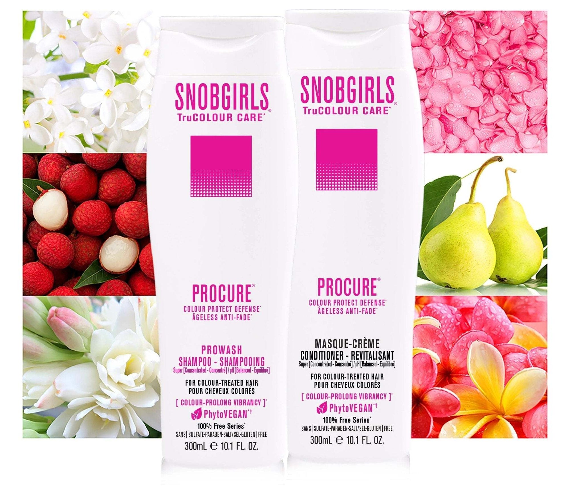 PROCURE Colour Protect Defense shampoo and conditioner duo for colour-treated hair, vegan formula, 300ml bottles