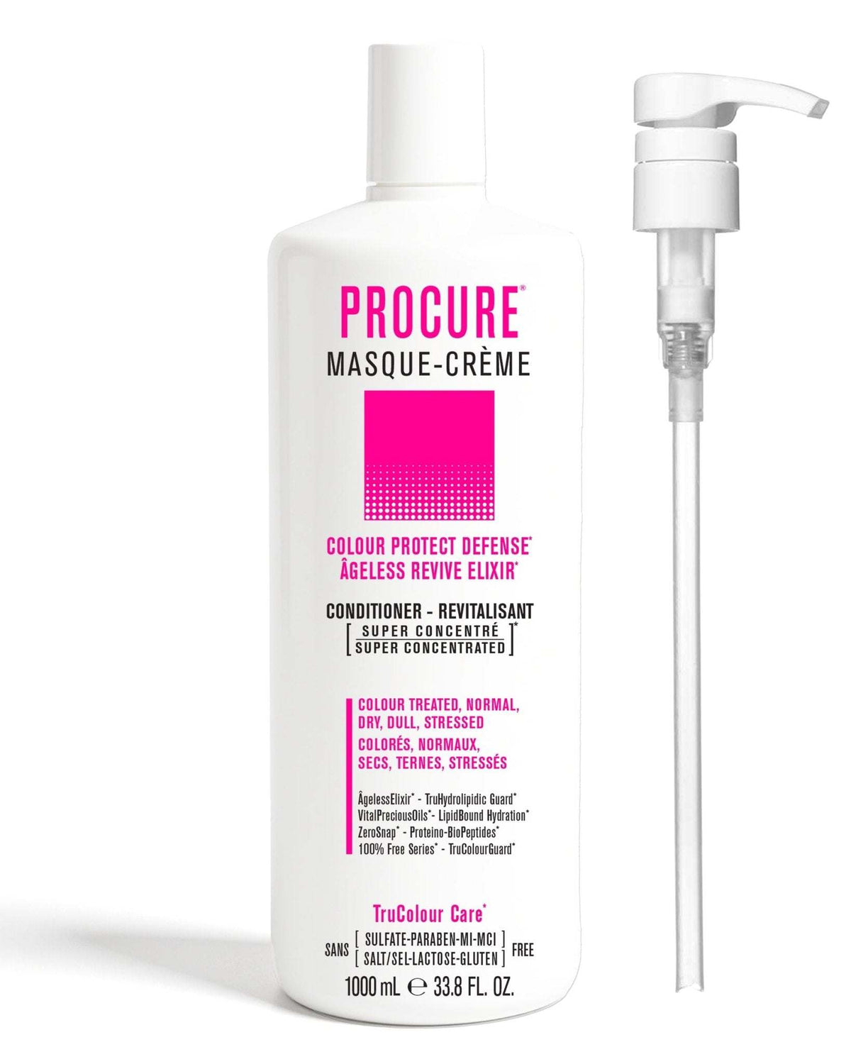 PROCURE Vegan Conditioner for color-treated hair with pump, nourishing and protecting color vibrancy