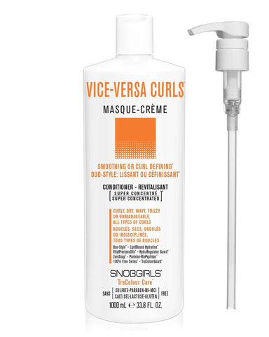 VICE - VERSA CURLS Masque - Creme Vegan Hair Conditioner & Pump - SNOBGIRLS.com