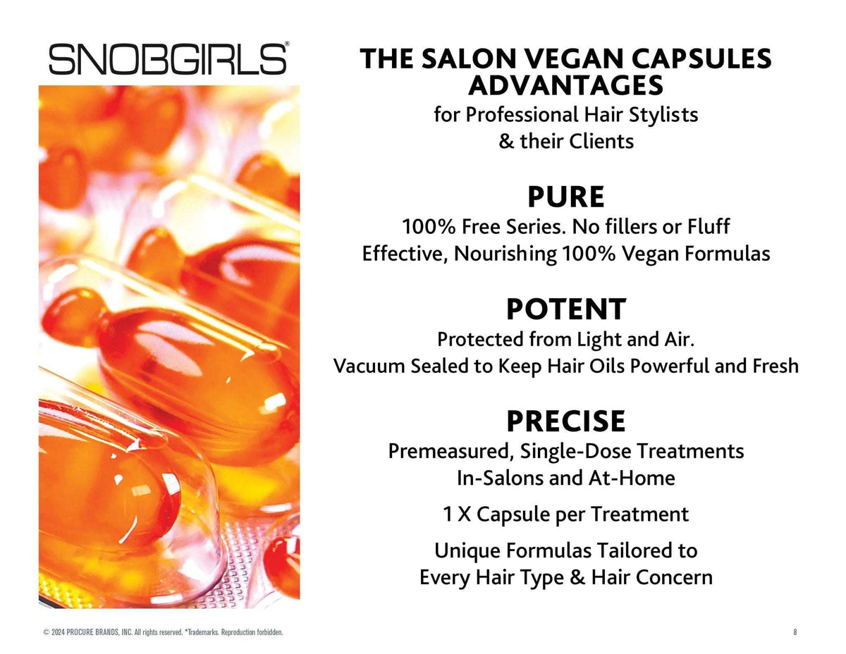 VICE-VERSA LISS & CURLS vegan hair oil capsules with olive oil, avocado, and biotin for curly, wavy, and frizzy hair care