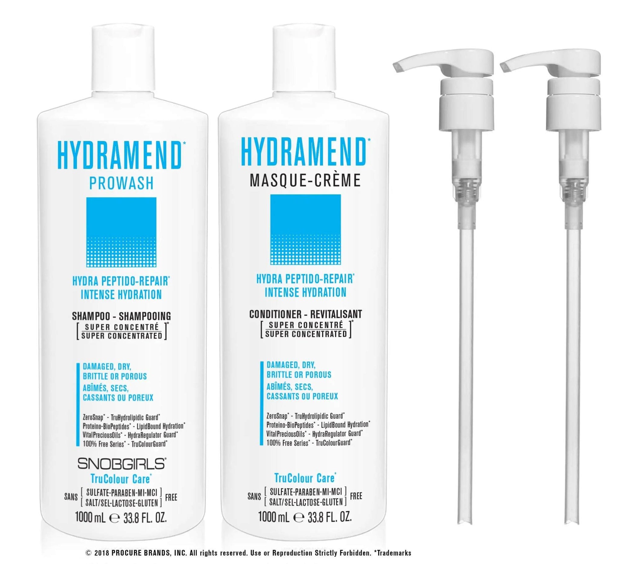 DUO HYDRAMEND - Prowash + Masque-Creme 1000 mLShampoo Conditioner SNOBGIRLS.com